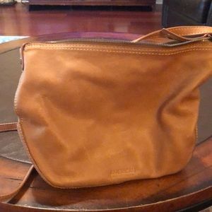 American Leather tan leather crossbody. Barely used!